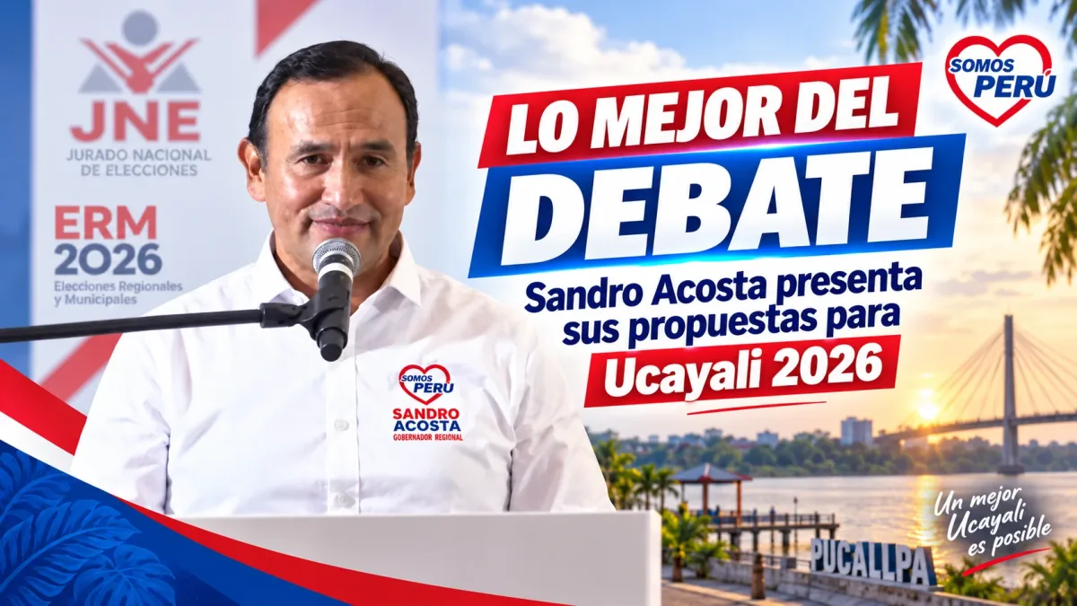 LO MEJOR DEL DEBATE 🔥 Sandro Acosta presenta sus propuestas para Ucayali 2026